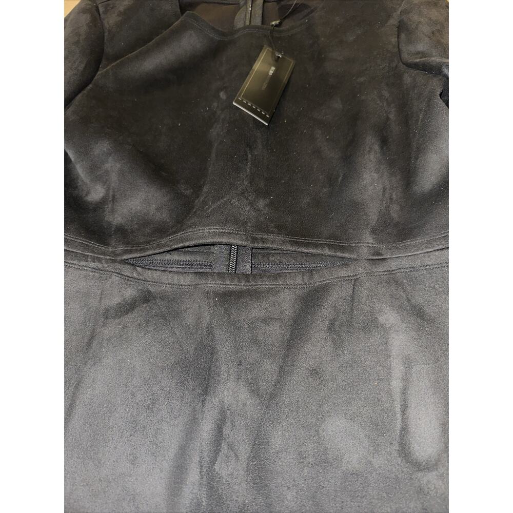 NWT BCBG MAXAZRIA Whitley Knit Faux Suede Midi Dress Cutout SIZE Large MSRP $268 - Picture 3 of 5
